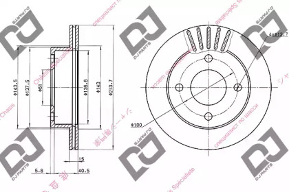 Тормозной диск DJ PARTS BD1551